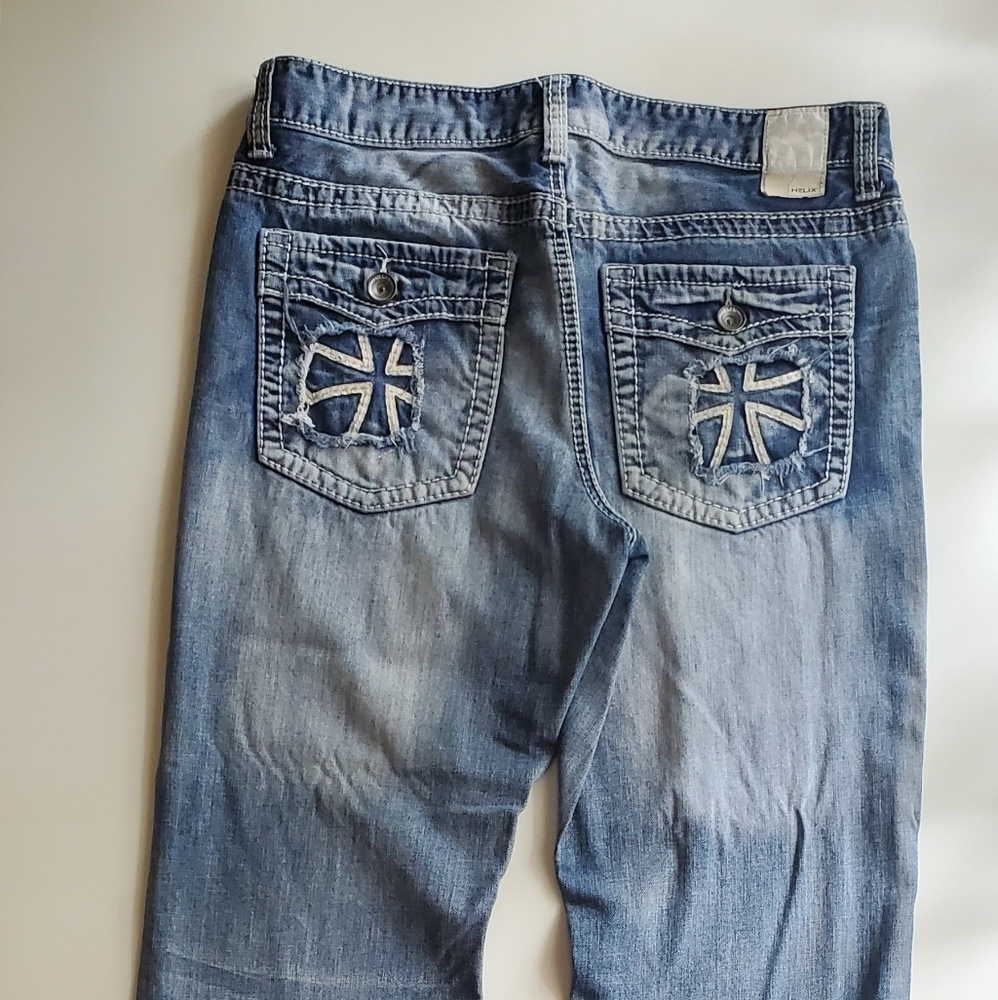 Helix Relaxed Boot Cut Jeans Men 34 x 30